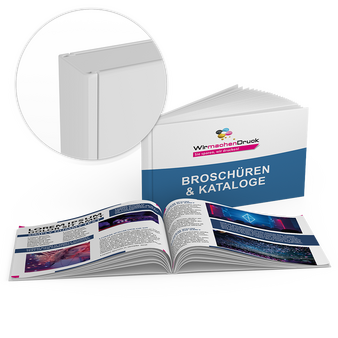 Broschüre mit PUR-Klebebindung, Endformat DIN A7 quer