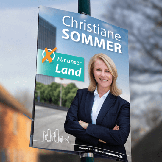 Wahlplakat mit individuellem Design Wahlplakat mit individuellem Design
